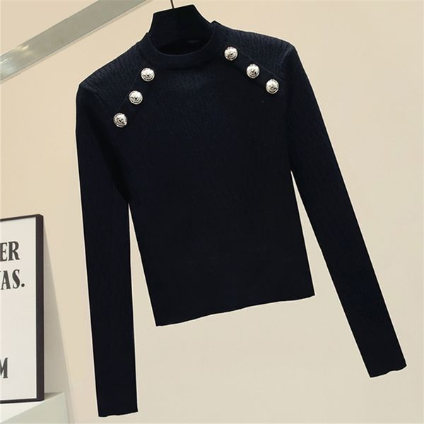 shintimes jumpers button fall clothes for women winter knitted sweater long sleeve woman sweaters black pull femme hiver 211214, White;black
shintimes jumpers button fall clothes for women winter knitted sweater long sleeve woman sweaters black pull femme hiver 211214, White;black