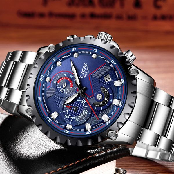 lige brand men's fashion sports waterproof watch quartz all-steel military watch watch relogio masculino cj191213, Slivery;brown
lige brand men's fashion sports waterproof watch quartz all-steel military watch watch relogio masculino cj191213, Slivery;brown
