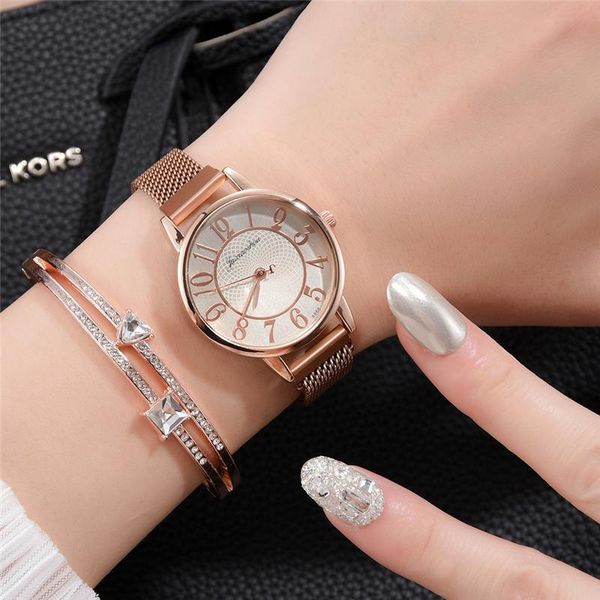 wristwatches women's watches fashion digital ladies watch gold stainless steel magnetic buckle mesh strap female quartz clock, Slivery;brown
wristwatches women's watches fashion digital ladies watch gold stainless steel magnetic buckle mesh strap female quartz clock, Slivery;brown