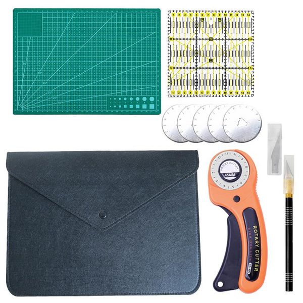 diy sewing kit set clothing sewing tools hand cutting knife set patchwork cloth knife patchwork ruler leathercraft tool, Black
diy sewing kit set clothing sewing tools hand cutting knife set patchwork cloth knife patchwork ruler leathercraft tool, Black
