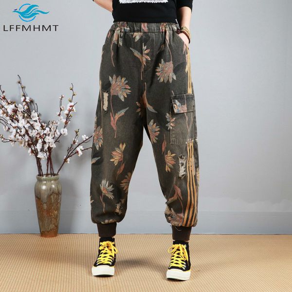 2021 women spring fall new fashion flower print vintage female elastic high waist casual streetwear trendy trousers 0m3s, Black;white
2021 women spring fall new fashion flower print vintage female elastic high waist casual streetwear trendy trousers 0m3s, Black;white