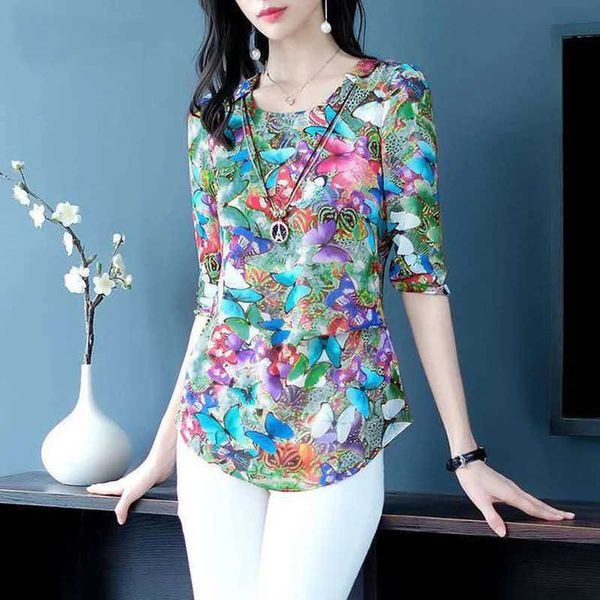 women spring summer style chiffon blouses shirts lady casual half sleeve flower printed slim blusas df2861 210609, White
women spring summer style chiffon blouses shirts lady casual half sleeve flower printed slim blusas df2861 210609, White