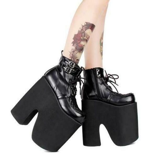 boots women lolita punk gothic chunky 20cm high heels lace up ankle cosplay shoes creepers japanese harajuku plus size 2021, Black
boots women lolita punk gothic chunky 20cm high heels lace up ankle cosplay shoes creepers japanese harajuku plus size 2021, Black