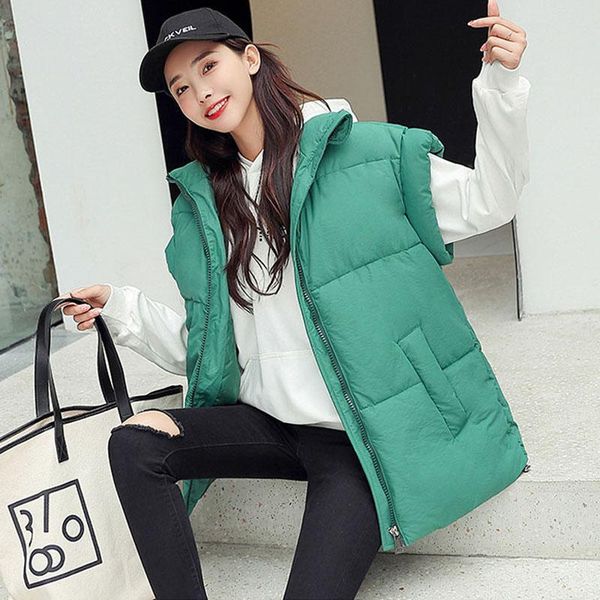 women's vests loose women winter vest thicken warm fall sleeveless waistcoat jackets female casual green large size cotton padded coats, Black;white
women's vests loose women winter vest thicken warm fall sleeveless waistcoat jackets female casual green large size cotton padded coats, Black;white