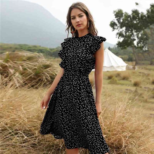 womens fashion dot print dress women casual butterfly sleeve ruffles chiffon dress round neck elegent ladies, Black;gray
womens fashion dot print dress women casual butterfly sleeve ruffles chiffon dress round neck elegent ladies, Black;gray