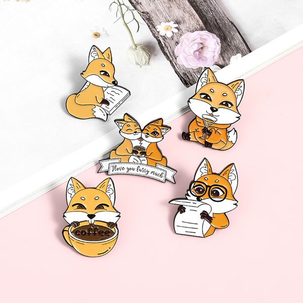 fox coffee enamel pin custom lover drink newspaper brooches bag lapel pin cartoon animal badge jewelry gift for kids friends, Blue
fox coffee enamel pin custom lover drink newspaper brooches bag lapel pin cartoon animal badge jewelry gift for kids friends, Blue
