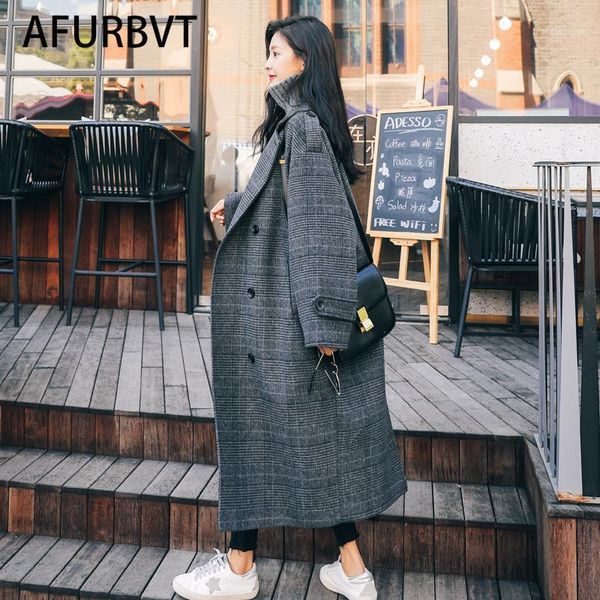 women coat outerwear spring clothing fashion warm woolen blends female x long elegant double breasted plaid women's wool &, Black
women coat outerwear spring clothing fashion warm woolen blends female x long elegant double breasted plaid women's wool &, Black
