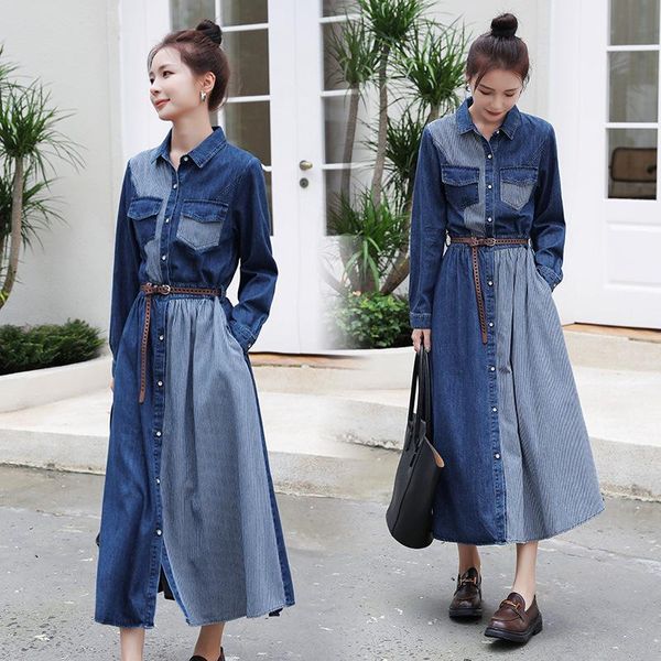 casual dresses french dress 2021 spring and autumn color contrast splicing design sense of minority fashion temperament aging denim skirt, Black;gray
casual dresses french dress 2021 spring and autumn color contrast splicing design sense of minority fashion temperament aging denim skirt, Black;gray