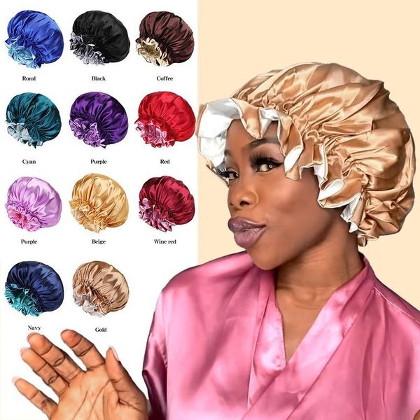 beanies fashion women's headscarf tide hat selling large double color elastic nightcap wide brim solid shower cap beauty hair hats
beanies fashion women's headscarf tide hat selling large double color elastic nightcap wide brim solid shower cap beauty hair hats