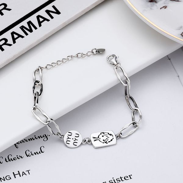 factory wholesale s925 silver version square brand little boy bracelet female simple minority design couple personality ins cool hand orname
factory wholesale s925 silver version square brand little boy bracelet female simple minority design couple personality ins cool hand orname