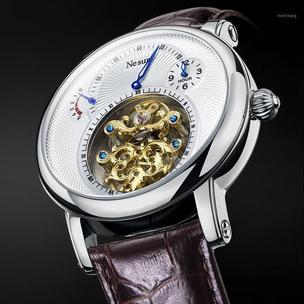 switzerland nesun official hollow tourbillon male automatic mechanical men wristwatches waterproof clock n9081, Slivery;brown
switzerland nesun official hollow tourbillon male automatic mechanical men wristwatches waterproof clock n9081, Slivery;brown