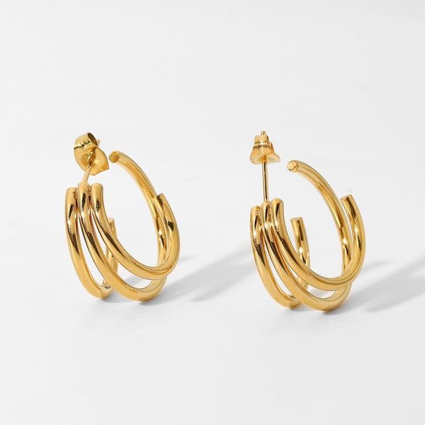 hoop & huggie trendy three triple c shape 316l stainless steel earrings for women statement circle jewelry gifts, Golden;silver
hoop & huggie trendy three triple c shape 316l stainless steel earrings for women statement circle jewelry gifts, Golden;silver
