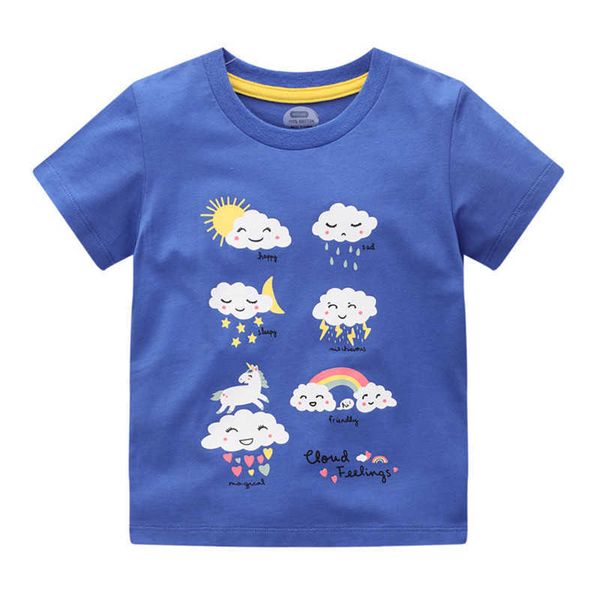 jumping meters summer children's tees for baby girls t shirts cotton cloud print fashion cute kids short sleeve shirts 210529, Blue
jumping meters summer children's tees for baby girls t shirts cotton cloud print fashion cute kids short sleeve shirts 210529, Blue