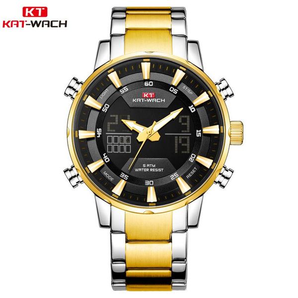 wristwatches kat-watch men military sport wrist watch for gold quartz steel waterproof dual display male clock watches relogio masculino 202, Slivery;brown
wristwatches kat-watch men military sport wrist watch for gold quartz steel waterproof dual display male clock watches relogio masculino 202, Slivery;brown