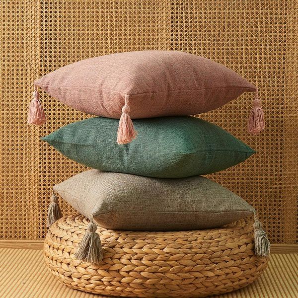cushion/decorative pillow cotton linen cushion cover plain simple square with tassel home decorative housse de coussin sofa
cushion/decorative pillow cotton linen cushion cover plain simple square with tassel home decorative housse de coussin sofa