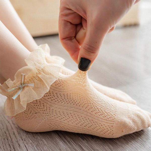 sweet bows born baby socks lace ruffle summer mesh breathable princess girls short infant toddler floor, Pink;yellow
sweet bows born baby socks lace ruffle summer mesh breathable princess girls short infant toddler floor, Pink;yellow