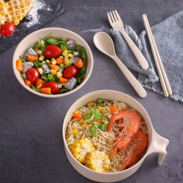 dinnerware sets 1set wheat straw style soup bowl microwavable cute noodles with lid handle lunchbox
dinnerware sets 1set wheat straw style soup bowl microwavable cute noodles with lid handle lunchbox