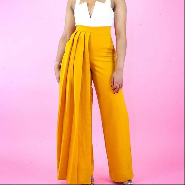yellow wide leg pants pleated high waist with zipper elastic large size women trouses autumn winter fashion plus size xxl new, Black;white
yellow wide leg pants pleated high waist with zipper elastic large size women trouses autumn winter fashion plus size xxl new, Black;white