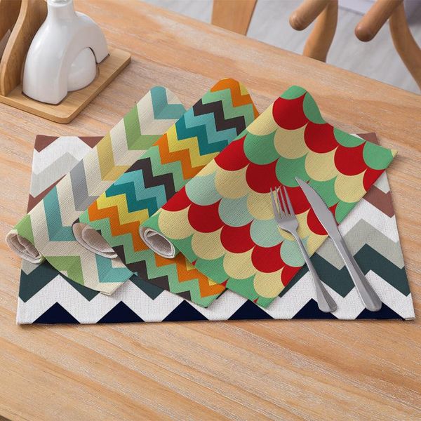 mats & pads stripe printing pattern table waterproof heat resistant elegant placemat for dining
mats & pads stripe printing pattern table waterproof heat resistant elegant placemat for dining