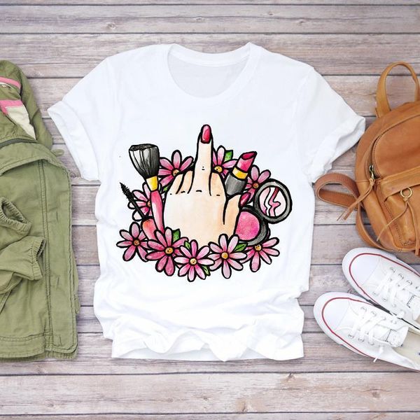 2021 new vogue t shirt make up nail polish print women tshirts ullzang aesthetics tees girls lady femme hipster clothes, White
2021 new vogue t shirt make up nail polish print women tshirts ullzang aesthetics tees girls lady femme hipster clothes, White