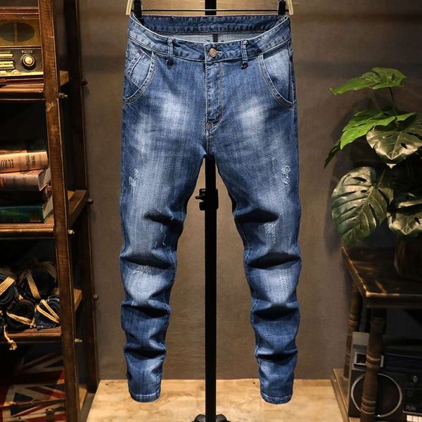 autumn jeans slim little feet korean trend elastic casual men's versatile pants handsome youth, Blue
autumn jeans slim little feet korean trend elastic casual men's versatile pants handsome youth, Blue