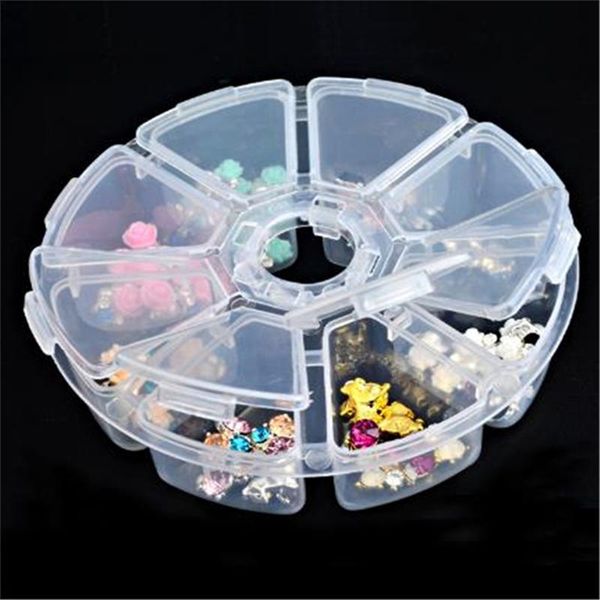 nail art equipment 8 grids compartment rhinestone gems plastic round storage case jewelry beads makeup accessories organizer tools, Silver
nail art equipment 8 grids compartment rhinestone gems plastic round storage case jewelry beads makeup accessories organizer tools, Silver