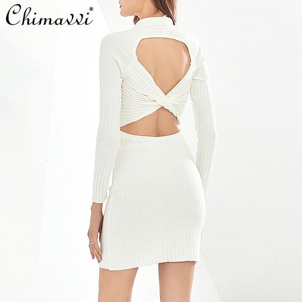 casual dresses 2021 autumn knitted dress women backless short white solid color twist cinched waist slim-fit hip knitwear, Black;gray
casual dresses 2021 autumn knitted dress women backless short white solid color twist cinched waist slim-fit hip knitwear, Black;gray