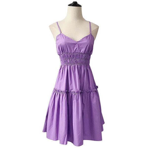 casual dresses holiday sweet sleeveless summer a-line mini dress straped solid violet red beige black elatic waist, Black;gray
casual dresses holiday sweet sleeveless summer a-line mini dress straped solid violet red beige black elatic waist, Black;gray