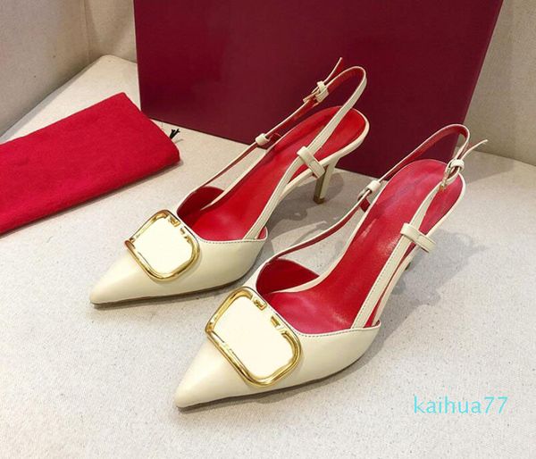 2021 women high heel sandal 8cm thin heel red wedding shoes genuine leather metal v buckle single shoes pointed toe, Black
2021 women high heel sandal 8cm thin heel red wedding shoes genuine leather metal v buckle single shoes pointed toe, Black