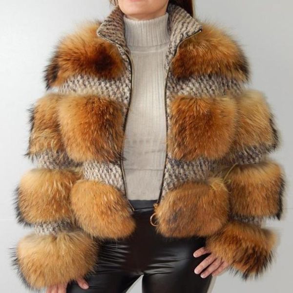 women's fur & faux raccoon coat winter real jacket warm fashion outwear plus size custom, Black
women's fur & faux raccoon coat winter real jacket warm fashion outwear plus size custom, Black