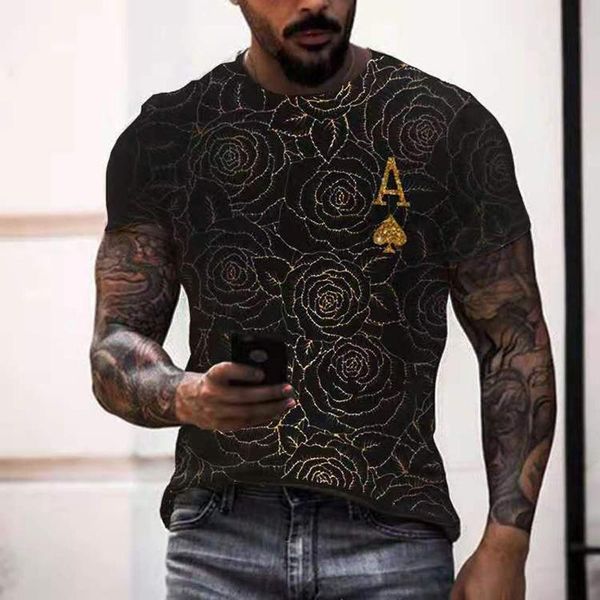 men's t-shirts mens tshirts summer european fashion poker printed men clothes streetwear round neck loose short sleeve male tees shirt, White;black
men's t-shirts mens tshirts summer european fashion poker printed men clothes streetwear round neck loose short sleeve male tees shirt, White;black