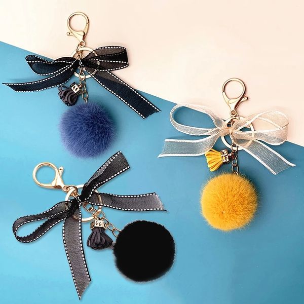 colorful plush pompom ball keychain with bowknot tassel women girls cute bag hanging pendant keyrings jewelry gifts accessories, Slivery;golden
colorful plush pompom ball keychain with bowknot tassel women girls cute bag hanging pendant keyrings jewelry gifts accessories, Slivery;golden