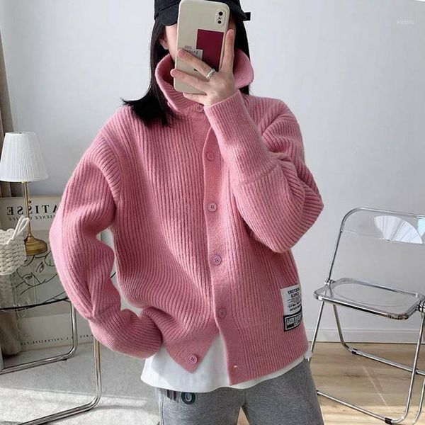 women's knits & tees 2021 autumn winter women cardigan korean chic turn-down collar sweater cardigans loose casual solid harajuku warm, White
women's knits & tees 2021 autumn winter women cardigan korean chic turn-down collar sweater cardigans loose casual solid harajuku warm, White