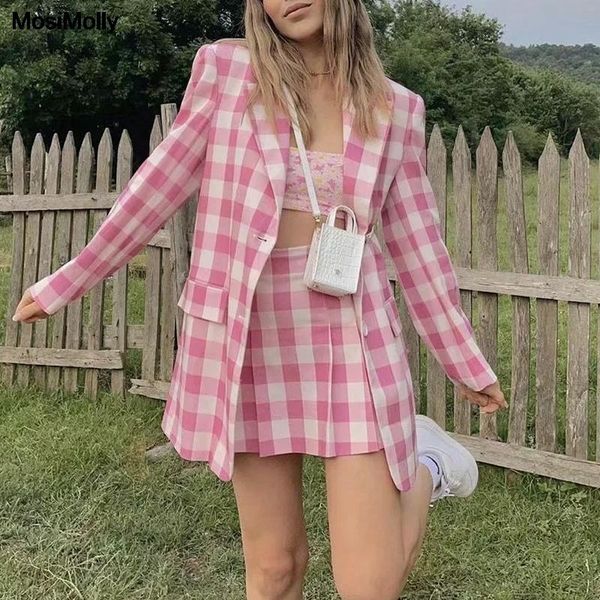 women's suits & blazers mosimolly 2021 cotton plaid blazer coats pink outerwear jacket streetwear, White;black
women's suits & blazers mosimolly 2021 cotton plaid blazer coats pink outerwear jacket streetwear, White;black