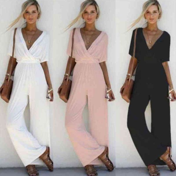 women jumpsuit short sleeve v neck casual playsuit overalls ladies wide leg loose white black pink playsuit, Black;white
women jumpsuit short sleeve v neck casual playsuit overalls ladies wide leg loose white black pink playsuit, Black;white