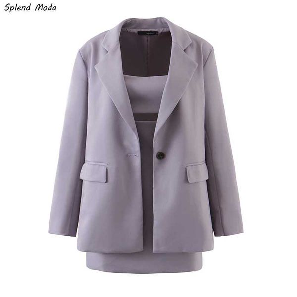 women's suits & blazers splend moda 2021 autumn women one button blazer + hollow out slim suspender dress two-piece chic fashion solid, White;black
women's suits & blazers splend moda 2021 autumn women one button blazer + hollow out slim suspender dress two-piece chic fashion solid, White;black