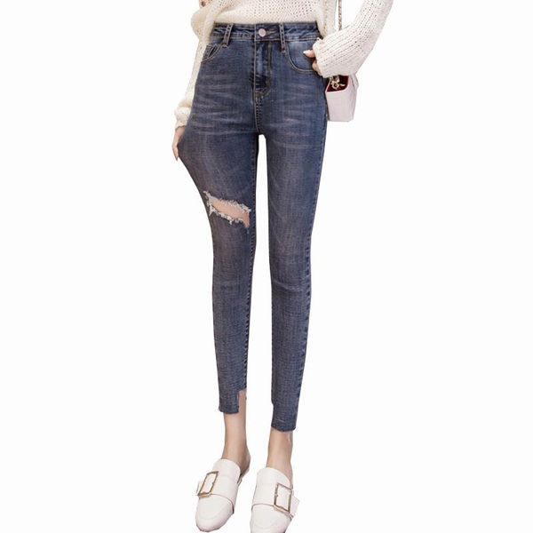 women's jeans 2021 spring personality hole tight slim for women high waist fashion elastic feet pencil pants plus size jean femme, Blue
women's jeans 2021 spring personality hole tight slim for women high waist fashion elastic feet pencil pants plus size jean femme, Blue