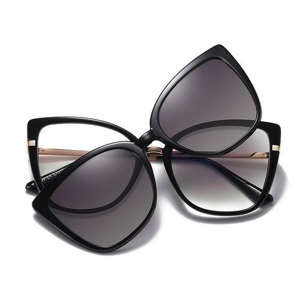 fashion sunglasses frames kanspace 2 in 1 magnetic clip on women glasses optical prescrition cat eye eyeglasses 95317, Black
fashion sunglasses frames kanspace 2 in 1 magnetic clip on women glasses optical prescrition cat eye eyeglasses 95317, Black