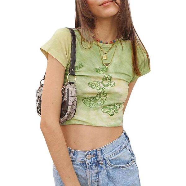 women's t-shirt womens y2k fashion short sleeve crop green butterfly printed pattern basic classict-shirt e girl aesthetic casual, White
women's t-shirt womens y2k fashion short sleeve crop green butterfly printed pattern basic classict-shirt e girl aesthetic casual, White