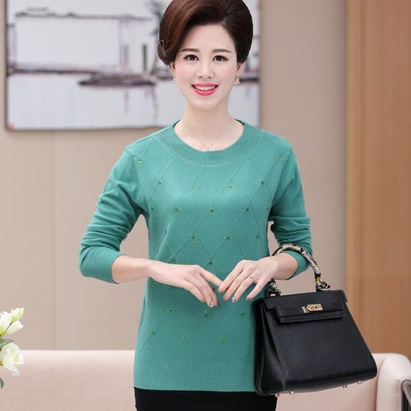 women's sweaters spring and autumn in the elderly women sweater long sleeves loose mother loaded middle-aged df239, White;black
women's sweaters spring and autumn in the elderly women sweater long sleeves loose mother loaded middle-aged df239, White;black