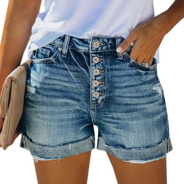 women 2021 denim manchettes high waist troubled ripped jeans summer shorts women's clothing, Blue
women 2021 denim manchettes high waist troubled ripped jeans summer shorts women's clothing, Blue