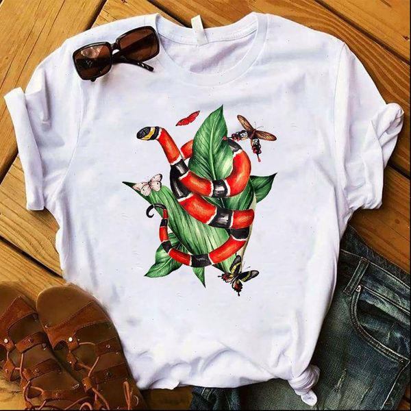 women t shirt snake plants print tshirt women short sleeve o neck loose t shirt ladies summer causal shirt clothes, White
women t shirt snake plants print tshirt women short sleeve o neck loose t shirt ladies summer causal shirt clothes, White