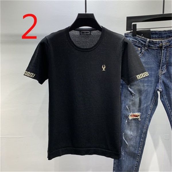 New 2021 Men's Striped Contrast Ice Silk Half-sleeved Summer Tight Color-block Knit T-shirt Thin Short-sleeved Top 5R12, White;black
New 2021 Men's Striped Contrast Ice Silk Half-sleeved Summer Tight Color-block Knit T-shirt Thin Short-sleeved Top 5R12, White;black