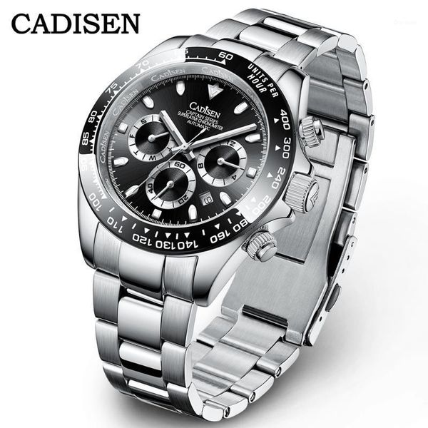 men's watches automatic business watch mens 100m waterproof chronograph men reloj hombre wristwatches, Slivery;brown
men's watches automatic business watch mens 100m waterproof chronograph men reloj hombre wristwatches, Slivery;brown