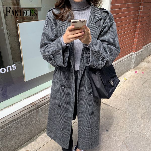 winter wool blends coat belt female long houndstooth over the knee woolen overcoat paszcz damski manteau femme 210218, Black
winter wool blends coat belt female long houndstooth over the knee woolen overcoat paszcz damski manteau femme 210218, Black