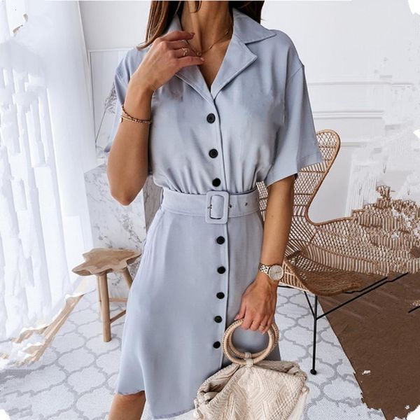 2021 women fashion front button a line sashes solid color short sleeve v-neck sun new summer stylish mid boho ohx0, Black;gray
2021 women fashion front button a line sashes solid color short sleeve v-neck sun new summer stylish mid boho ohx0, Black;gray
