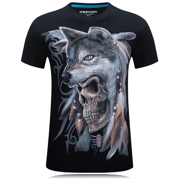 men's t-shirts men summer short sleeve 3d skull wolf print t-shirt cotton tees large size fashion leisure loose djl5, White;black
men's t-shirts men summer short sleeve 3d skull wolf print t-shirt cotton tees large size fashion leisure loose djl5, White;black