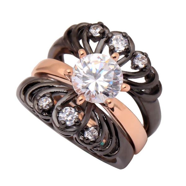 wedding rings 3 piece ring set crown flower rose gold color vintage cz zircon for women design fashion jewelry size 5-12, Slivery;golden
wedding rings 3 piece ring set crown flower rose gold color vintage cz zircon for women design fashion jewelry size 5-12, Slivery;golden