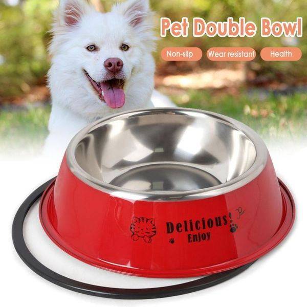 1pc dog drinking water bowl pet bowl stainless steel non slip pet animal feeding water dish random color
1pc dog drinking water bowl pet bowl stainless steel non slip pet animal feeding water dish random color
