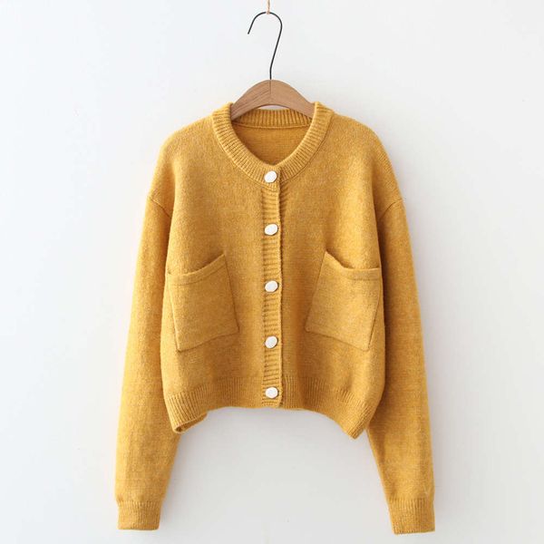 88865 knitted cardigan women's autumn and winter 2020 new sweater short coat lazy wind loose korean top, White;black
88865 knitted cardigan women's autumn and winter 2020 new sweater short coat lazy wind loose korean top, White;black